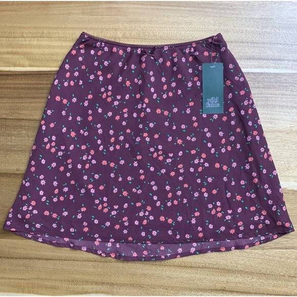 Wild Fable Womens Rosy Brown Floral Print Mini Skirt Size XXS - Picture 1 of 13